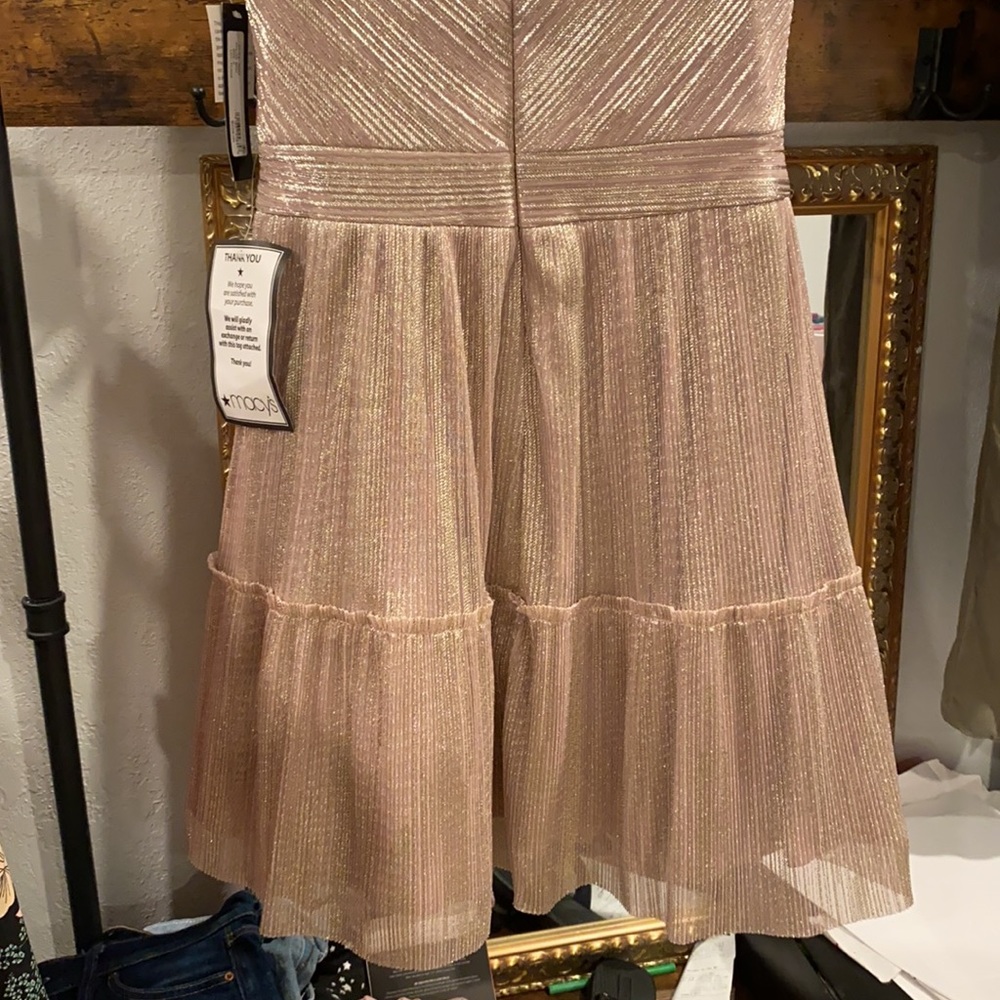 XSCAPE Metallic Ruffle Trim Dress - Picture 9 of 13